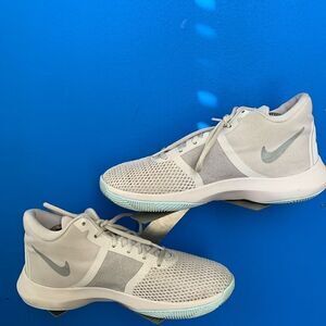Nike Air Precision II Shoes White blue grey AA7069-005  Size 8